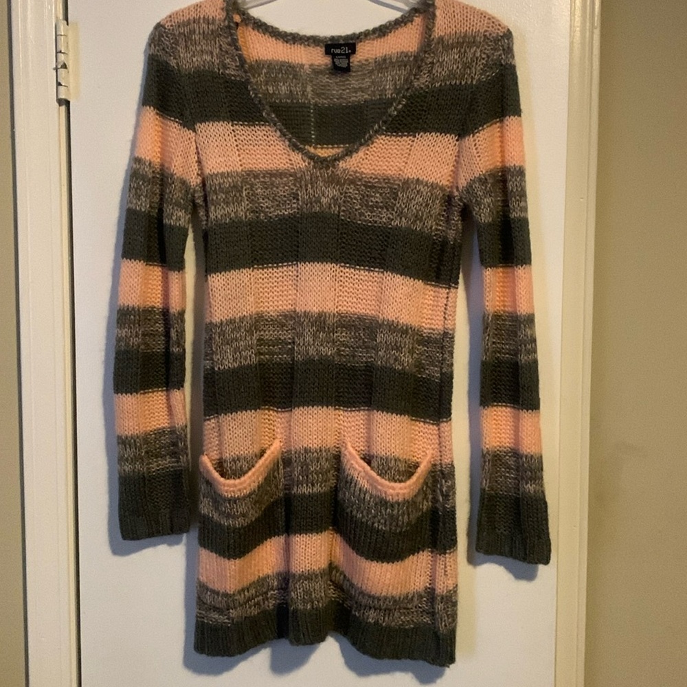 Long v/necked sweater/dress